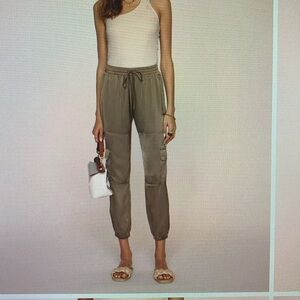 Heartloom satin joggers